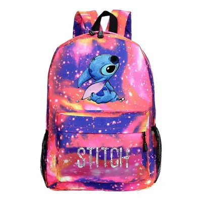 (Star Powder) Stitch Backpack Rucksack Boys Kids School Student Travel Bags Gift Multicolor