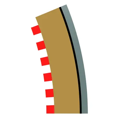 Scalextric C8239 Borders Tan Outer Radius - 22.5 Degrees