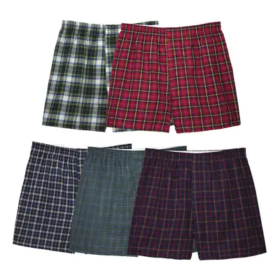 Fruit Of The Loom Mens Woven Tartan Boxers Pack Assorted