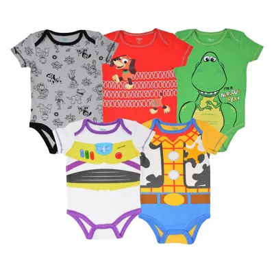 Disney Pixar Toy Story Woody Buzz Lightyear Slinky Dog Newborn Baby Boys Pack Bodysuits Months