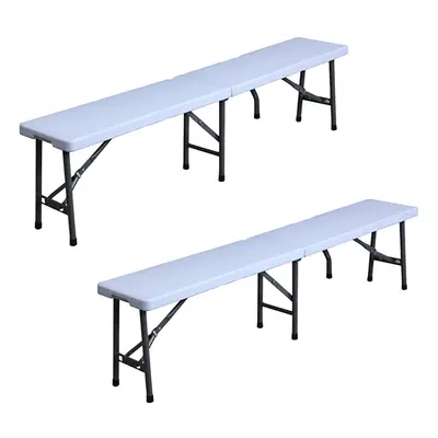 Neo Set Of Two Garden Plastic Folding Benches