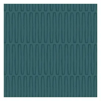 (Teal) Lars Retro Wave Vinyl Wallpaper Fine Decor