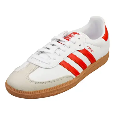 (5) adidas Samba Og Womens Fashion Trainers in White Red