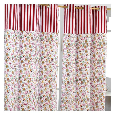 (W 137cm x Drop cm) Owls Printed Ready Made Eyelet Curtain Pair