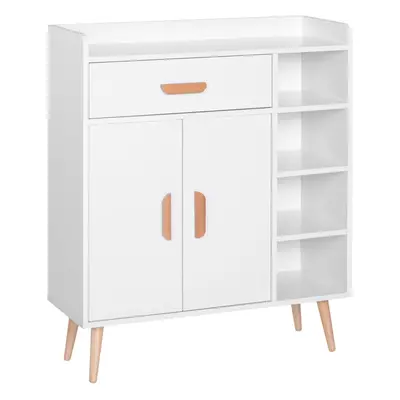 HOMCOM Side Cabinet with Storage Drawer for Hallway, Kitchen White