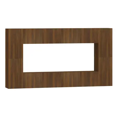 (Brown oak, x x cm (W x D x H)) vidaXL TV Cabinet Set Piece Engineered Wood Furniture Multi Colo