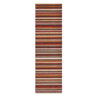 (18. 2525N Line - Terracotta, Hallway Runner : x cm) Modern Geometric Floral Abstract Area Rugs 