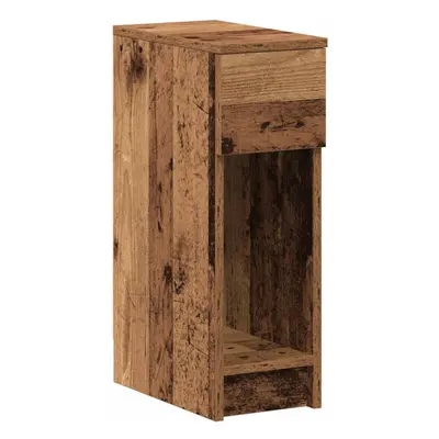 (old wood, pcs) vidaXL Bedside Cabinets with Drawer pcs Smoked Oak 20x36x60 cm bedside table