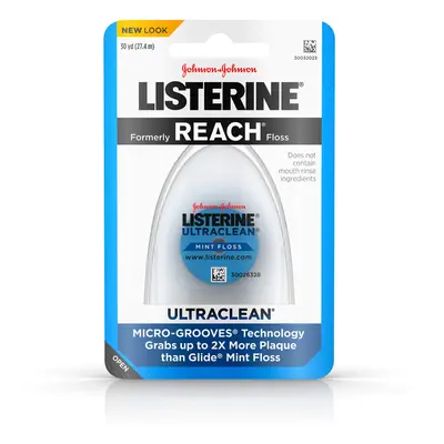 Listerine Ultraclean Dental Floss, Oral Care, Mint-Flavored, Yards (Pack of 6)