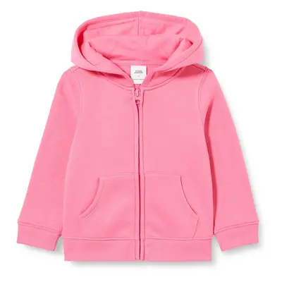 Amazon Essentials Girls' Fleece Zip-Up Hoodie Sweatshirt Bright Pink