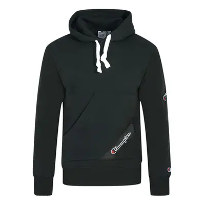 Champion Asymmetric Pocket Logo Black Hoodie