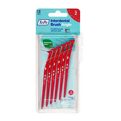 Tepe Angled 0.5mm Red Interdental Brushes - Pack of