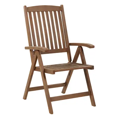 Garden Chair AMANTEA Acacia Wood Dark Wood