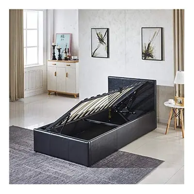 (3ft Single Bed) KOSY KOALA Ottoman Storage Bed Side Lift Opening Black 3FT SINGLE/4FT SMALL DOU