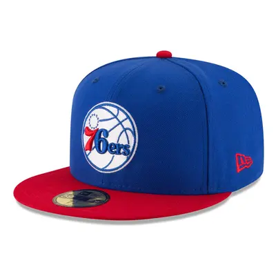 NBA Philadelphia 76ers Men's 2-Tone 59FIFTY Fitted Cap Royal 1/2