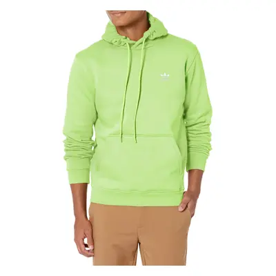 adidas Originals mens Trefoil Essentials Hoodie Pulse Lime Medium