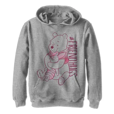 Disney Boy's Piglet Pooh Hugs Hoodie Athletic Heather X-Large