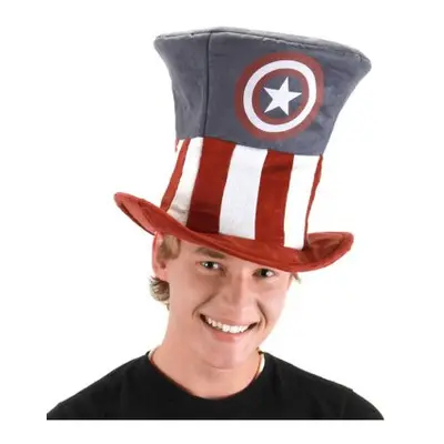 elope Mens Captain America Mad Hatter Hat, Blue, One Size