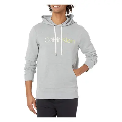 Calvin Klein Men's Immerge French Terry Hoodie wolf grey Heather/Peac