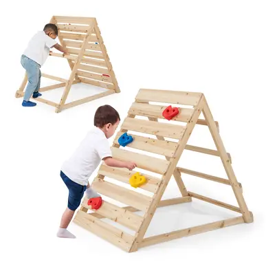 Double Sided Triangle Climber Wooden Climbing Toy-Colorful