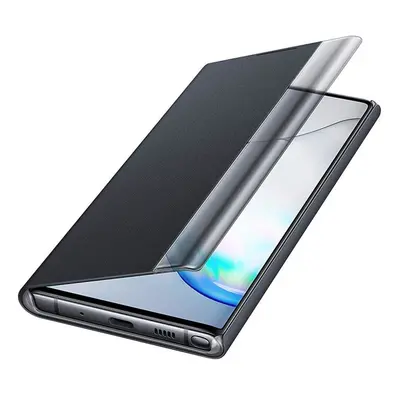 Official Samsung Clear View Standing Flip Cover Case for Samsung Galaxy Note - Black (EF-ZN970CB