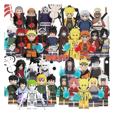 (32PCS-A+C+D+E) Naruto Minifigures Kid's Toys Fit Lego