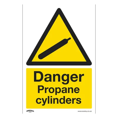 Warning Safety Sign - Danger Propane Cylinders - Rigid Plastic - Pack of