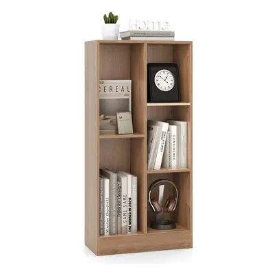 5-Cube Bookshelf Office Bookcase w/Open Storage Compartments-Natural