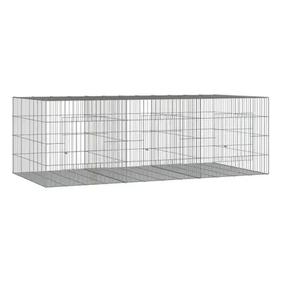 (163 x x cm) vidaXL Rabbit Cage Galvanised Iron Rabbit Enclosure Animal Cage Multi Sizes