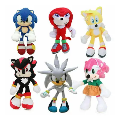 (6PCS / A SET ) Sonic The Hedgehog Stuffed Animal Dolls Soft Plush Toys