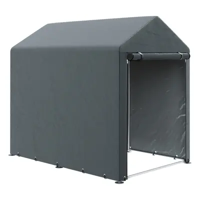 Outsunny 1.2 x 1.8m Portable Garden Shed for Motorbikes, Garden Tools, Bikes