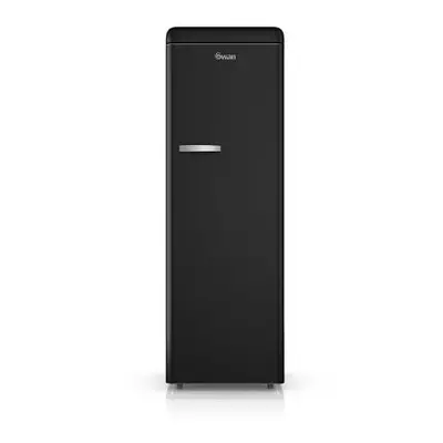 Swan SR11050BN Slimline Retro Tall Larder Fridge 337L in Black