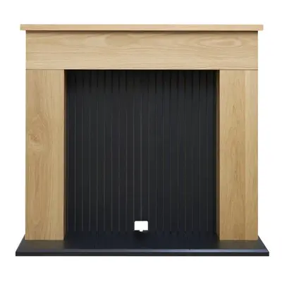 Adam Innsbruck Stove Fireplace in Oak & Black, Inch