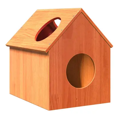 (wax brown) vidaXL Cat House White 41x50x50 cm Solid Wood Pine cat house indoor