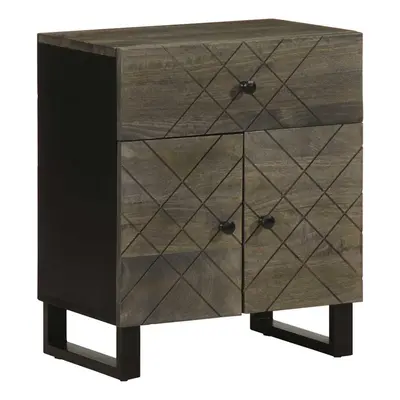 vidaXL Bedside Cabinet Black 50x33x60 cm Solid Wood Mango bedside table