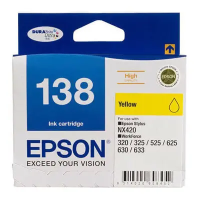 (Yellow) Epson High Yield Inkjet Cartridge T138