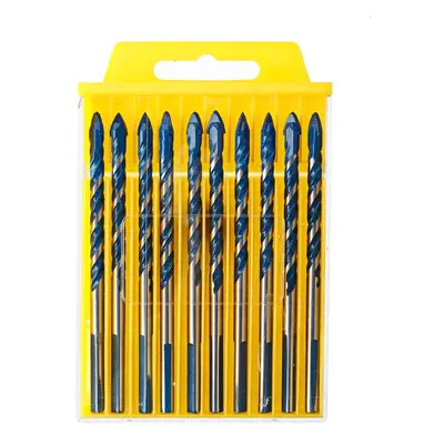 (8mm) 10pcs 6mm 8mm Triangle Twist Drill Bit Multifunctional Hole Saw Cutter Set for Concrete Br