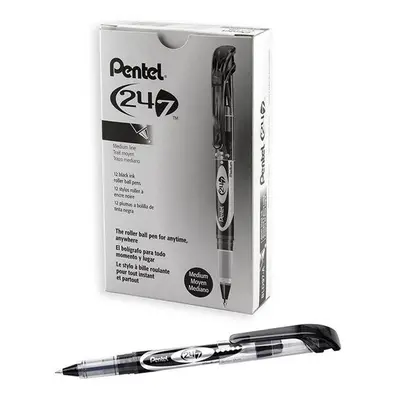 Pentel Roller Ball Pen Medium Line, Black Ink