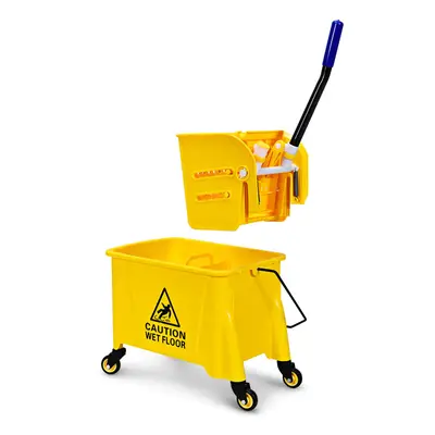 20L Rectangular Cleaning Trolley Cleaning Bucket Mobile Mopping Bucket