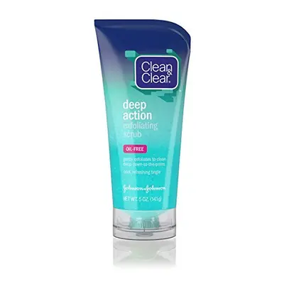 Clean & Clear Deep Action Exfoliating Facial Scrub, Oz. (Pack of 2)