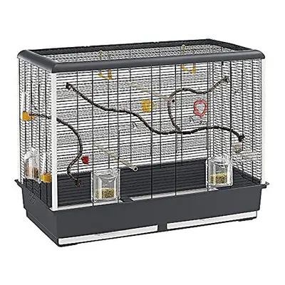 Ferplast Bird Cage for Canaries, Parakeets and Small Exotic Birds, Dimensions: x 46.5 x cm, blac