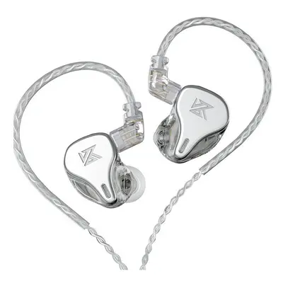 (Silver, With Mic) Dynamic Driver Hi-Fi In Ear Earphone High Resolution Headphone Noise Cancelli