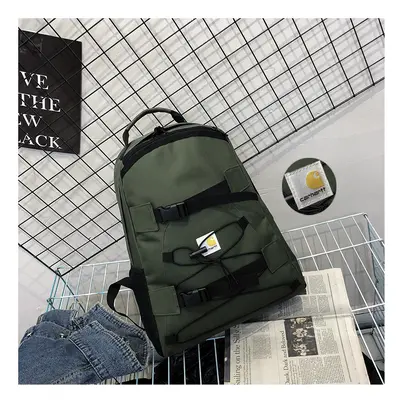 (Green) Carhartt Street Trend Backpack Male Women Casual Short Travel Backpacks