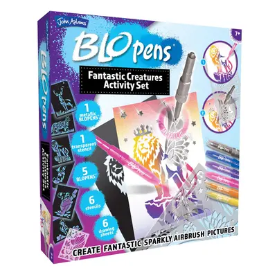 John Adams | BLOPENS Fantastic Creatures Activity Set: Create fantastic airbrush pictures with m