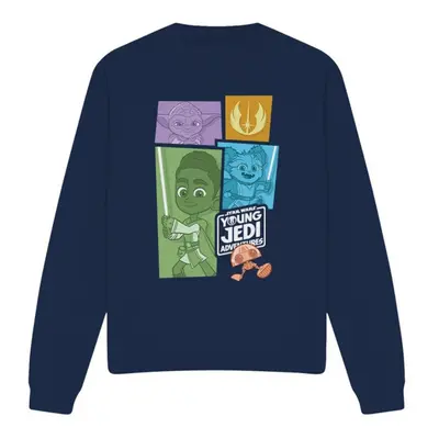 (XL, Navy) Star Wars Unisex Adult Young Jedi Adventure Blocks Sweatshirt