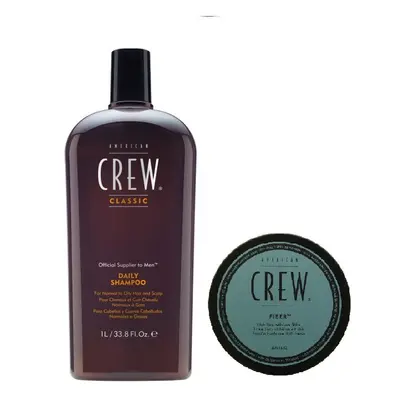 American Crew Daily Moisturizing Shampoo 1000ml and Fiber 85g