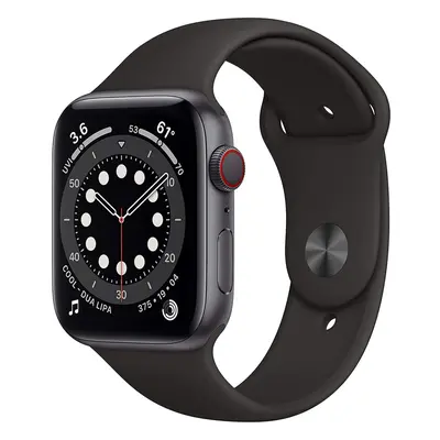 Apple Watch Series (GPS + Cellular, 44mm) - Space Gray Aluminum Case with Black Sport Band