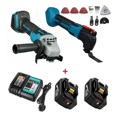 Oscillating Tool+Angle Grinder+2Battery+Charger-Makita Tool Compatible