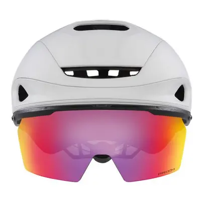 (L, Matte White/Prizm Road) Oakley ARO7 Lite Cycling Bike Performace Helmet Maximum Safety Matte