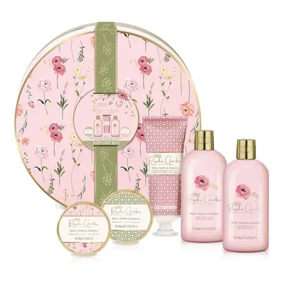 Royale Garden Rose, Poppy & Vanilla Luxury Hat Box Gift Set (Pack of 1) - Vegan Friendly